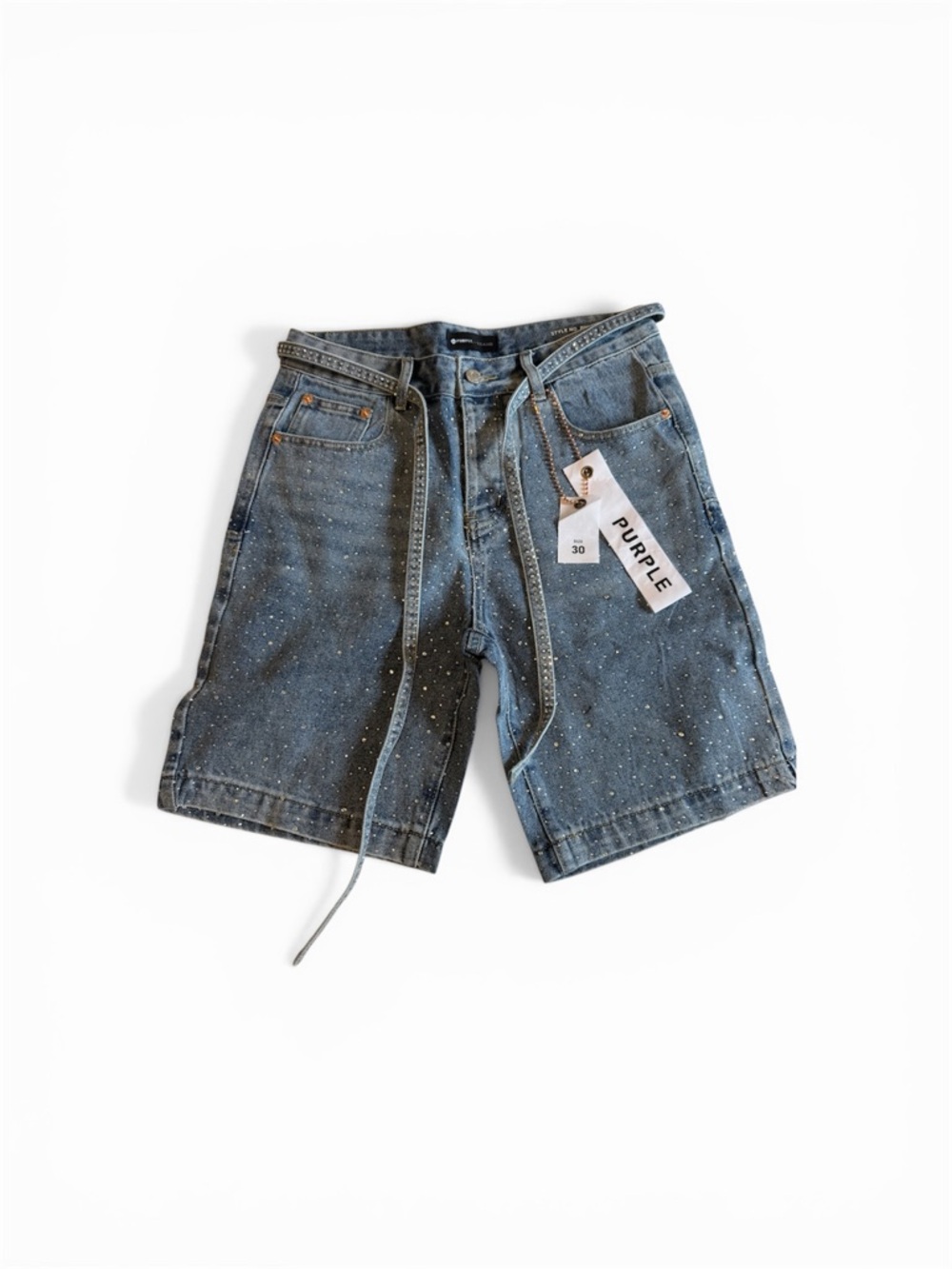Purple Men's Denim Shorts